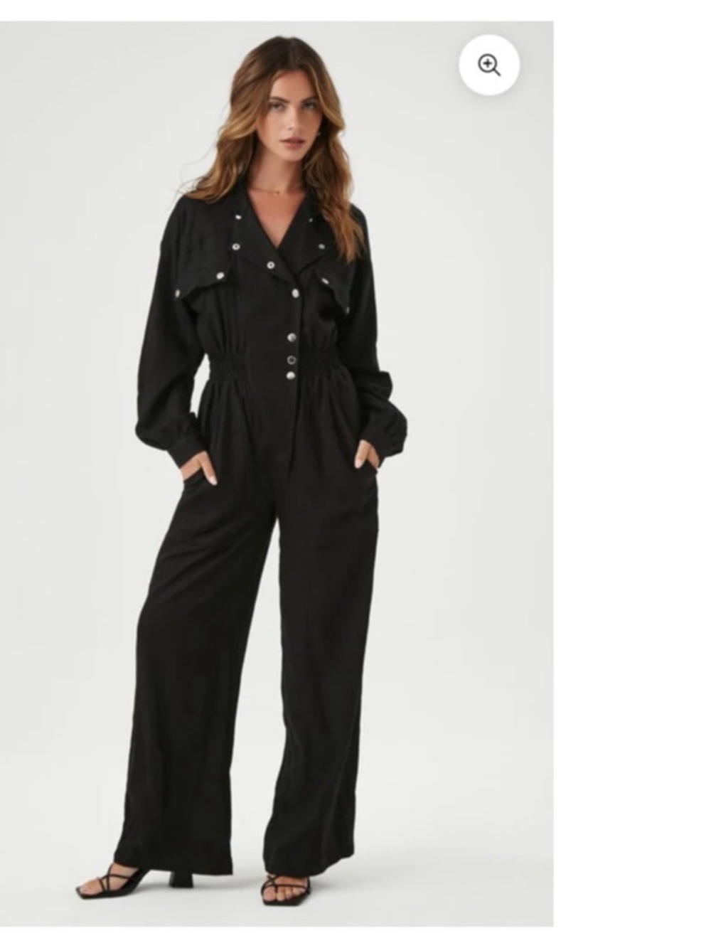 Forever 21 Jumpsuit LINEN-BLEND NOTCHED JUMPSUIT NEW WITH TAGS Size S